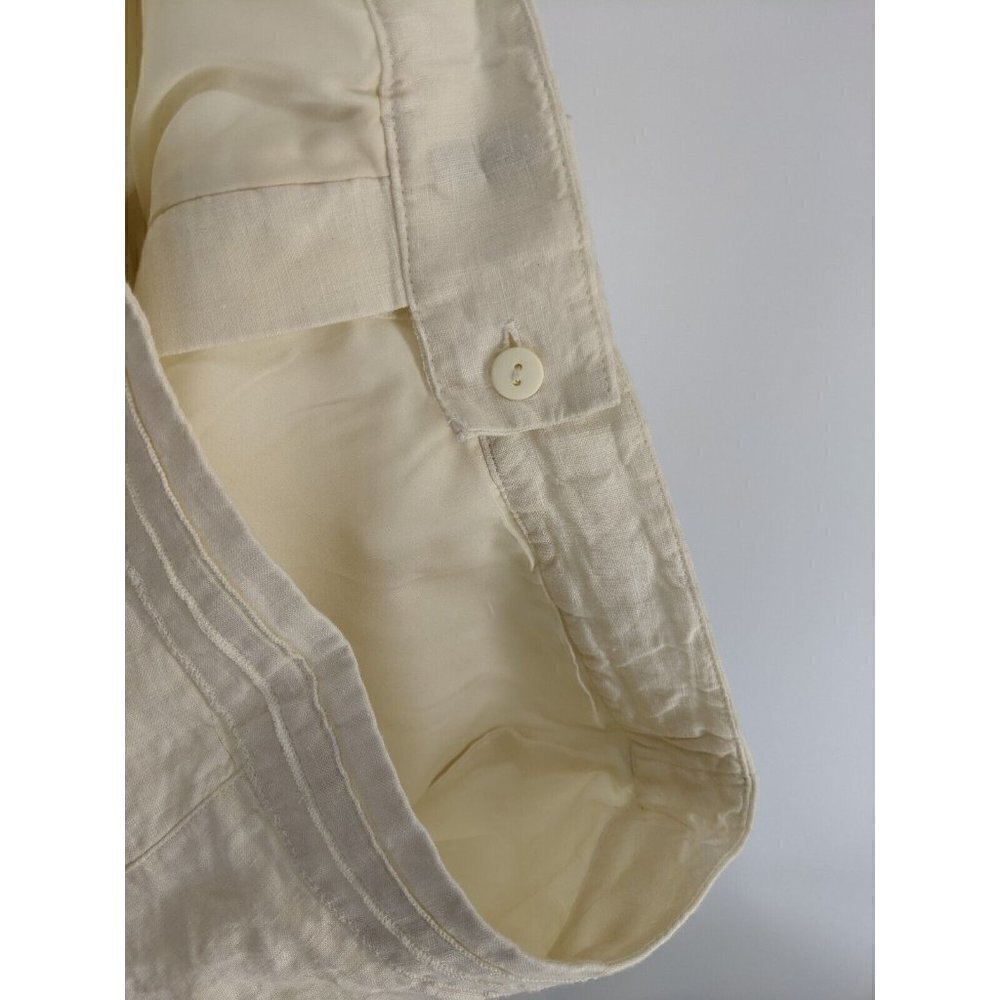 J Jill Linen Pants Drawstring Women's 6 Petite 6P Cropped Lined MEAS 27 X 21.5 - Picture 4 of 9